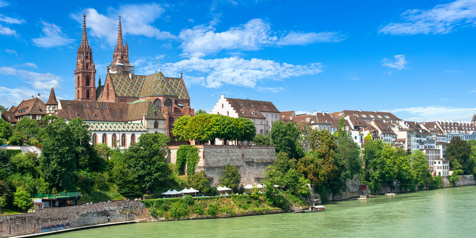 Ansicht Basel über den Rhein