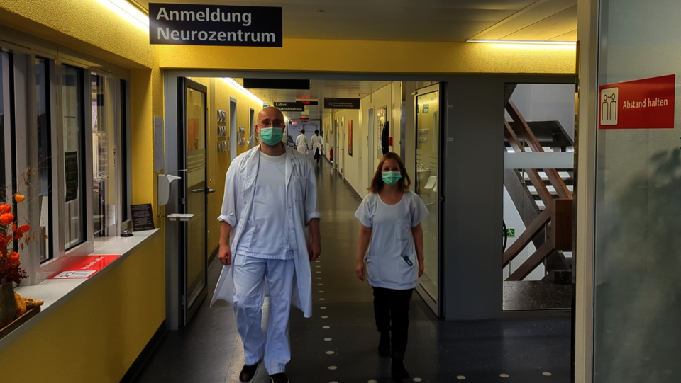 Lea Weber und Robert Hoepner vom Inselspital
